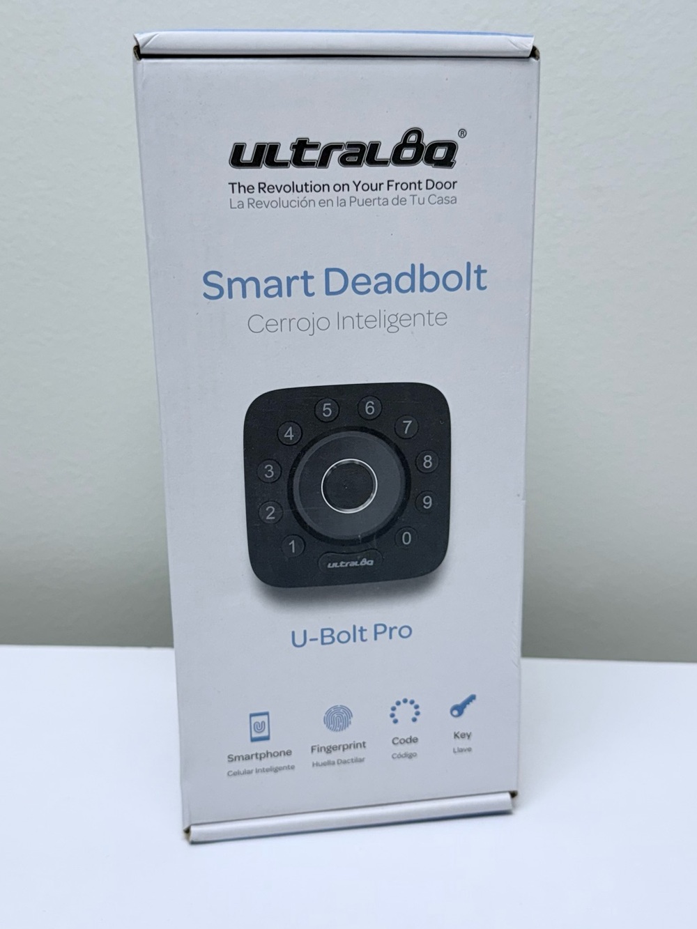 Ultraloc U-Bolt Pro Smart Deadbolt in Black, Smart Home Fingerprint Enabled